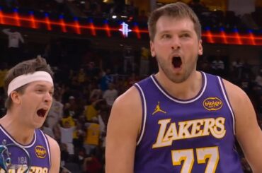 Luka Doncic crazy clutch plays and dagger 3 has Lakers hyped vs Rockets 😱