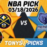 Denver Nuggets vs Memphis Grizzlies Pick 3/18/26 NBA Pick Prediction