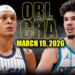Orlando Magic vs Charlotte Hornets Full Game Highlights – March 19, 2026 | NBA Season