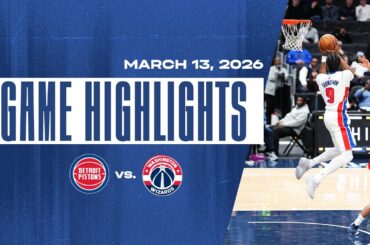 Win No. 50 Secured | Detroit Pistons vs. Washington Wizards | GAME HIGHLIGHTS | 3.19.2026