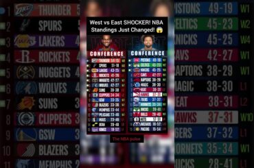 West vs East SHOCKER! NBA Standings Just Changed! 😱#nba #nbacontroversy #nbashorts #basketball #usa