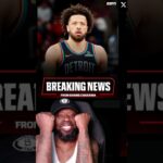 NOOOO! Cade Cunningham has a Collapsed Lung?! #nba #reaction #detroit #detroitpistons #shorts