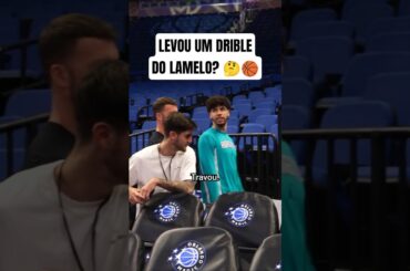 A reação do Caio com o LaMelo Ball é hilária! 😂🏀 #NBA #LaMeloBall #shorts