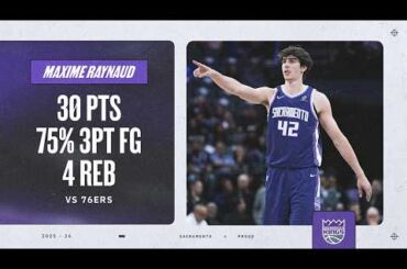 Mad Max 2nd Consecutive 30+ PT Game! Maxime Raynaud Highlights vs 76ers
