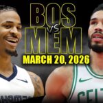 Boston Celtics vs Memphis Grizzlies Full Game Highlights – March 20, 2026 | NBA Season