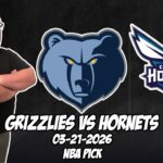 Memphis Grizzlies vs Charlotte Hornets 3/21/26 NBA Free Picks & Prediction | NBA Betting Tips