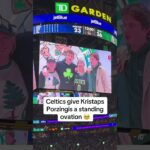 The Boston Celtics gave Porzingis a warm tribute as he returned to TD Garden with the Warriors 👏