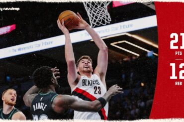 Donovan Clingan DOUBLE-DOUBLE Night 21 Points, 12 Reb | Trail Blazers at Timberwolves | Mar 20, 2026