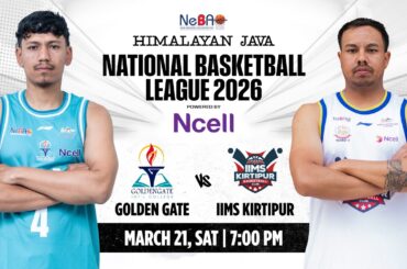 GOLDEN GATE VS IIMS KIRTIPUR || MATCH - 24 || HIMALAYAN JAVA NATIONAL BASKETBALL LEAGUE 2026 ||