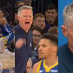 Steve Kerr speaks on yelling at Will Richard after Podz threw a bad pass 😬