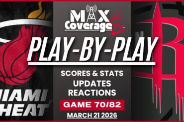 🔴LIVE - Miami Heat vs Houston Rockets - Play-By-Play & Reactions (3/21/26)