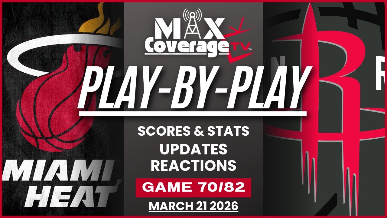 🔴LIVE - Miami Heat vs Houston Rockets - Play-By-Play & Reactions (3/21/26)