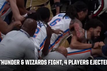 FOUR PLAYERS EJECTED  😳 Fight breaks out between Thunder & Wizards | NBA on ESPN