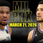 Milwaukee Bucks vs Phoenix Suns Full Game Highlights – March 21, 2026 | NBA Season