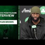 Jaylen Brown on Reaching a Balance with Jayson Tatum: "That's Not Easy" | Postgame Interview