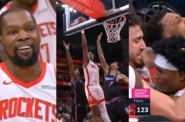 Amen Thompson GAME WINNER BUZZER BEATER vs Heat off Kevin Durant miss