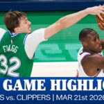 Mavericks Highlights vs. Los Angeles Clippers | March 21, 2026