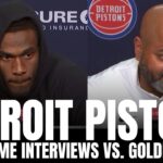 Jalen Duren & JB Bickerstaff Discuss Detroit Pistons Impress Turn Around, Draymond Green Praise