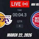 NBA LIVE! Detroit Pistons vs Los Angeles Lakers | March 22, 2026 | Pistons vs Lakers 2K26