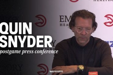 Hawks vs. Warriors Postgame Press Conference: Quin Snyder