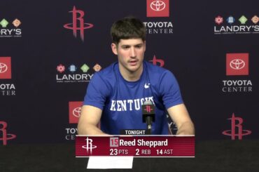 Press Conference by Reed Sheppard vs Heat