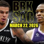 Brooklyn Nets vs Sacramento Kings Full Game Highlights – March 22, 2026 | NBA Season