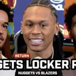 Peyton Watson HAPPY After Injury Return & Nuggets Locker Room After WIN vs Trail Blazers