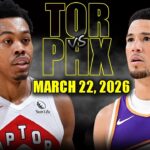Phoenix Suns vs Toronto Raptors Full Game Highlights – March 22, 2026 | NBA Season