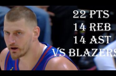 Nikola Jokic 22 Pts 14 Reb 14 Ast Portland Trail Blazers vs Denver Nuggets HIGHLIGHTS