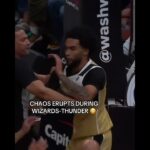 FOUR PLAYERS were ejected for this altercation that broke out in Thunder-Wizards