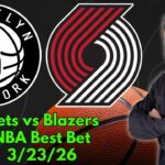 Nets vs Blazers 3/23/26 NBA Picks and Predictions | Scott Rickenbach NBA Best Bets & Betting Tips