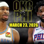 Oklahoma City Thunder vs Philadelphia 76ers Full Game Highlights – March 23, 2026 | NBA Season