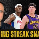 Lakers Win Streak SNAPPED | Lose to Pistons 113-110