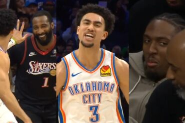 Jared McCain hits back-to-back 3s in return to Philly and Maxey tries not to laugh 😂