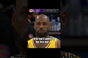 Only the 3rd time LeBron had 0 in the 1H