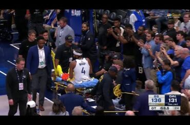 Moses Moody sustains non-contact knee injury in Warriors' matchup vs. Mavericks | NBC Sports BA