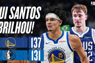 GUI SANTOS vs. COOPER FLAGG! Warriors vencem Mavs na prorrogação - NBA Melhores Momentos