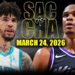 Charlotte Hornets vs Sacramento Kings Full Game Highlights – March 24, 2026 | NBA Season