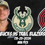 Milwaukee Bucks vs Portland Trail Blazers 3/25/26 NBA Free Picks & Prediction | NBA Betting Tips