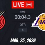 NBA LIVE! Los Angeles Lakers vs Portland Trail Blazers March 25, 2026 | 2026 NBA Season Live 2K
