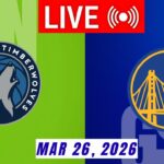 NBA LIVE! Golden State Warriors vs Minnesota Timberwolves March 26, 2026 Warriors vs Timberwolves 2K