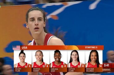 Caitlin Clark PUTS ON A SHOW in First Start with USA | #FIBAWWC