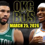 Oklahoma City Thunder vs Boston Celtics Full Game Highlights – March 25, 2026 | NBA Season
