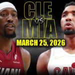Cleveland Cavaliers vs Miami Heat Full Game Highlights – March 25, 2026 | NBA Season
