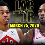 Los Angeles Clippers vs Toronto Raptors Full Game Highlights – March 25, 2026 | NBA Season