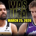 Utah Jazz vs Washington Wizards Full Game Highlights – March 25, 2026 | NBA Season