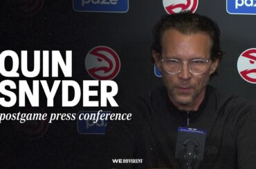 Hawks vs. Pistons Postgame Press Conference: Quin Snyder