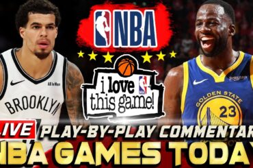 🔴NBA LIVE | Warriors vs Nets Commentary & Play-by-play