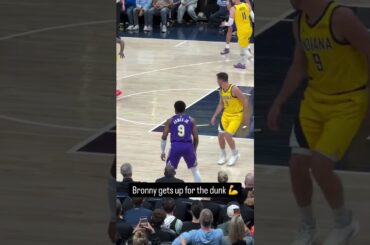 Bronny James con el DUNK ante Indiana Pacers 😤