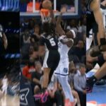 Stephon Castle windmill dunk then FILTHY poster dunk and stare down vs Grizzlies